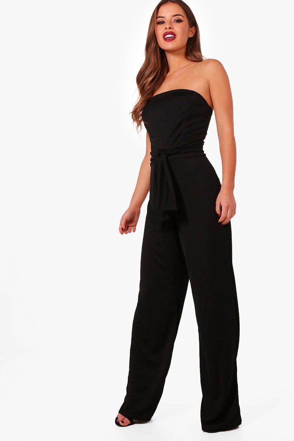 bandeau wide leg jumpsuit