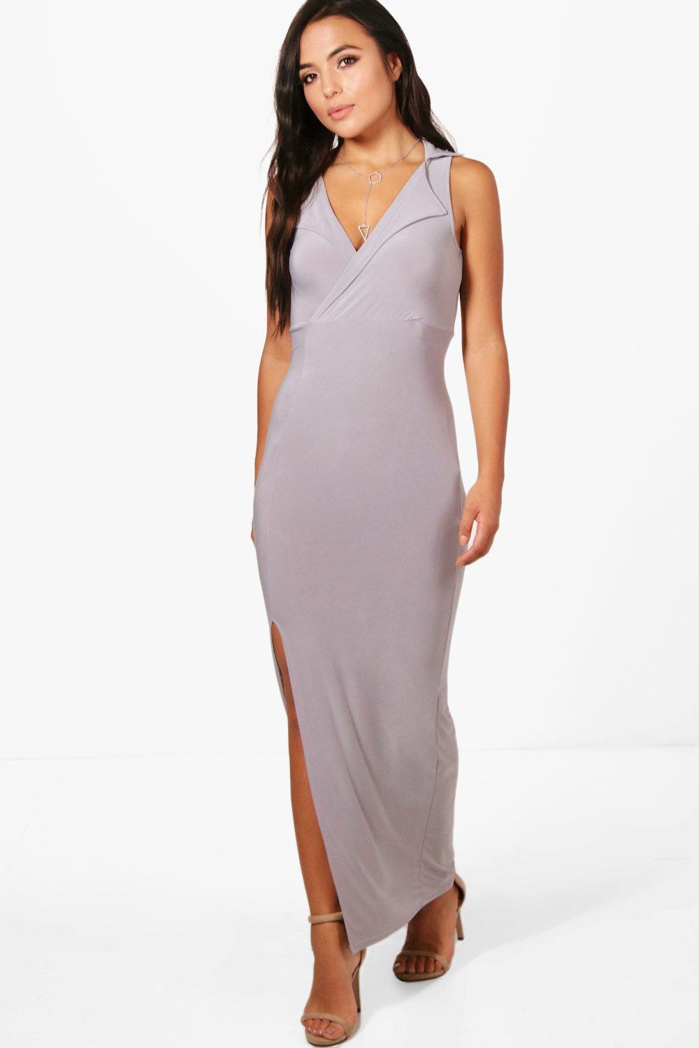 Tuxedo Maxi Dress