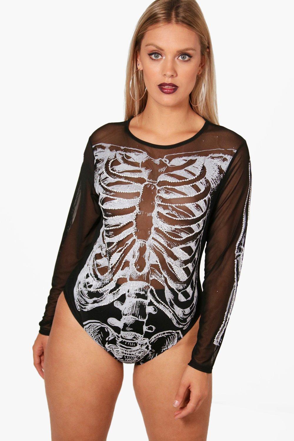 mesh skeleton bodysuit
