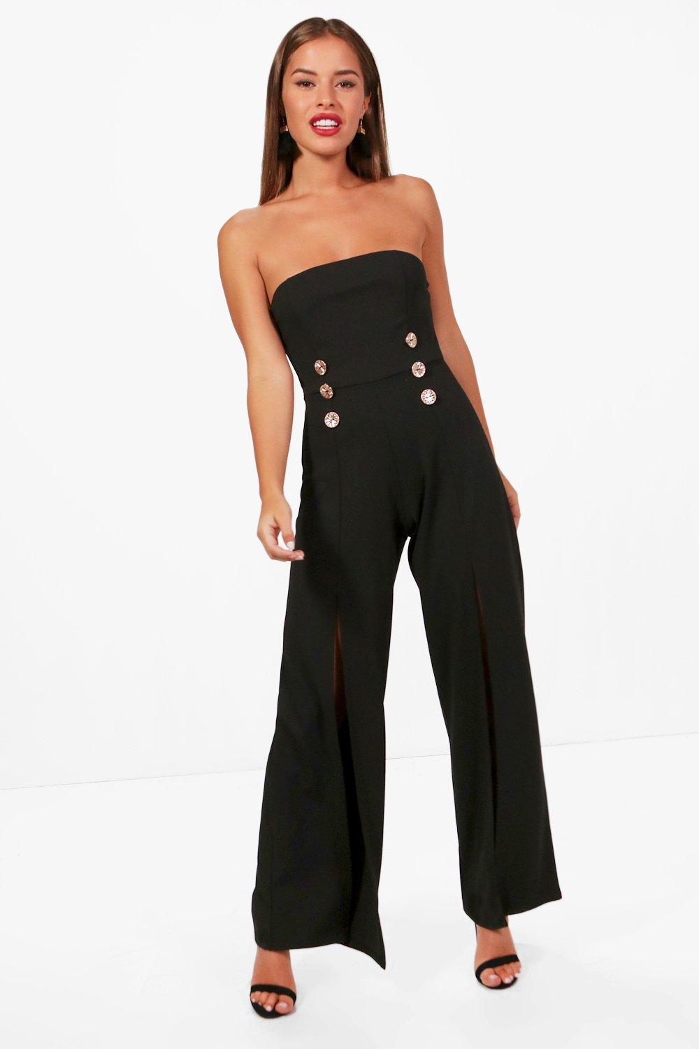 boohoo bandeau jumpsuit