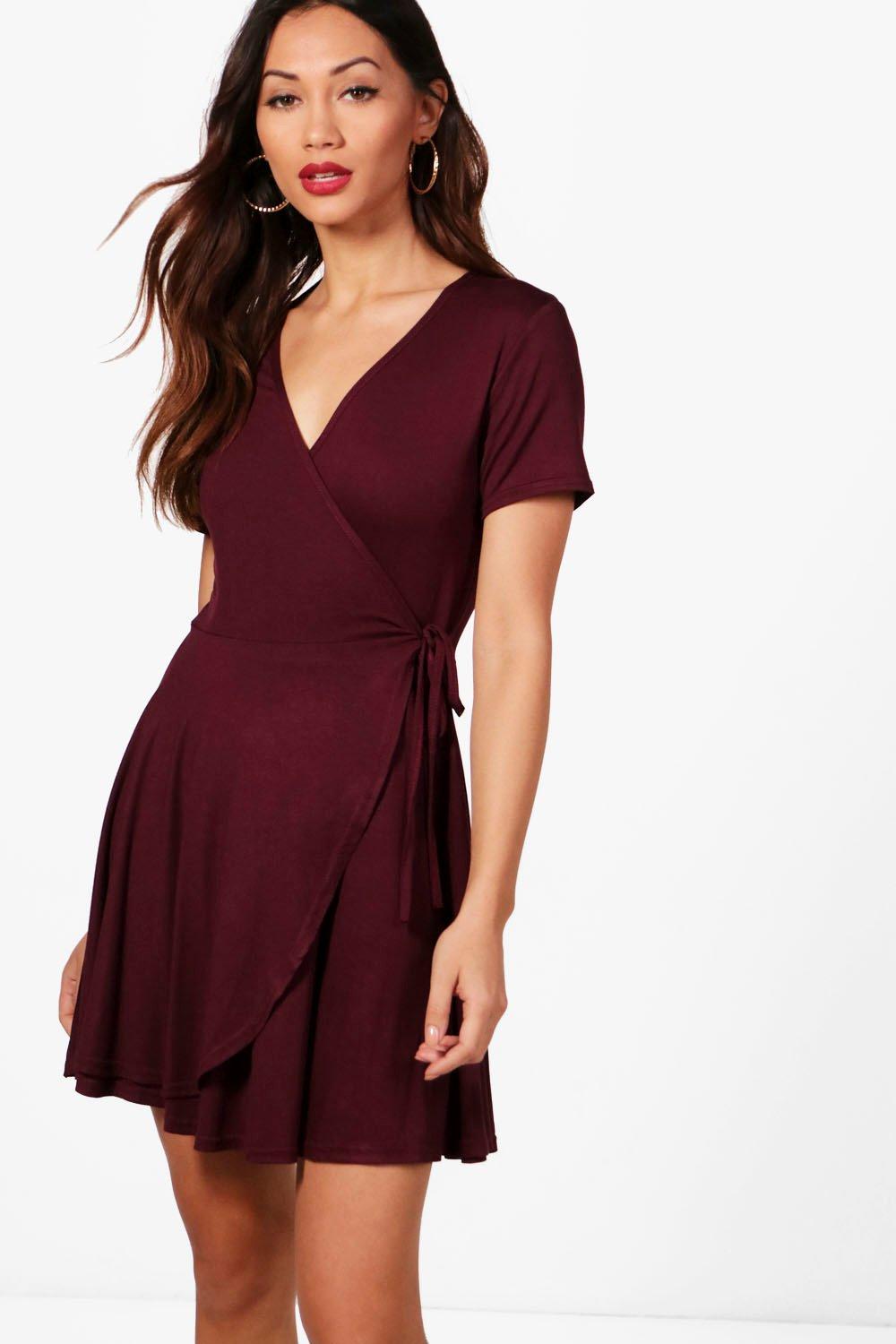 berry skater dress