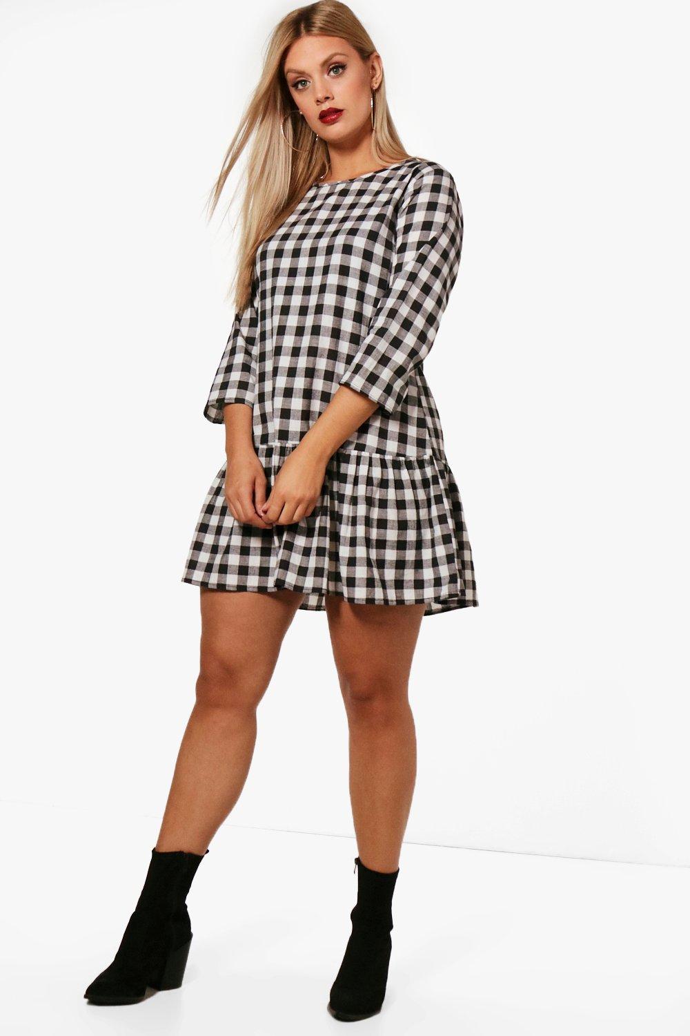 plus gingham dress