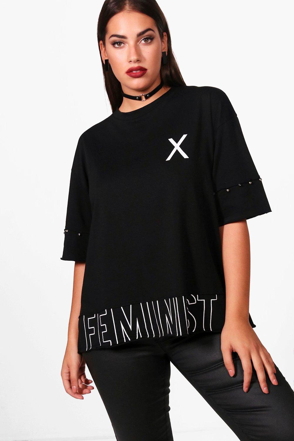 boohoo curve t shirts