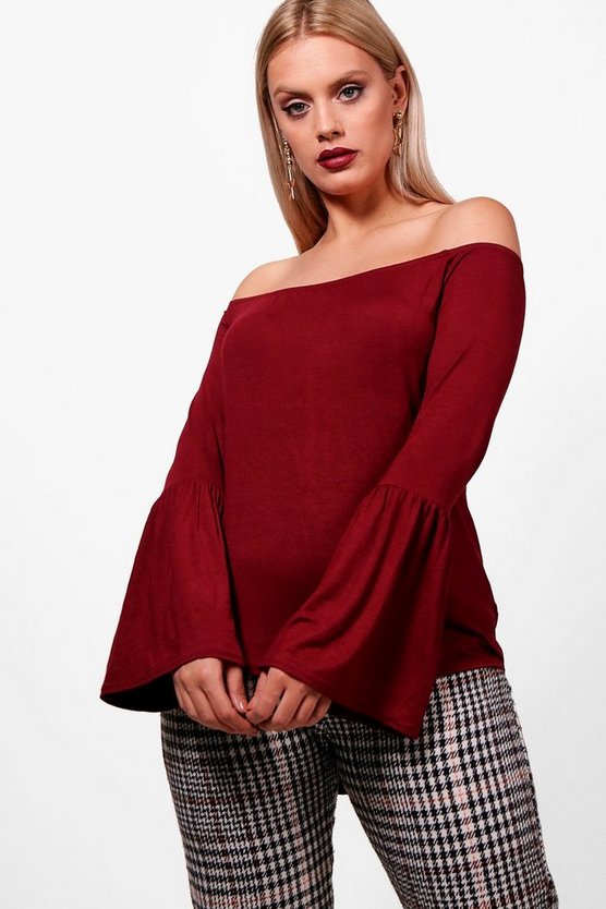 Plus Off The Shoulder Tunic Top | Boohoo