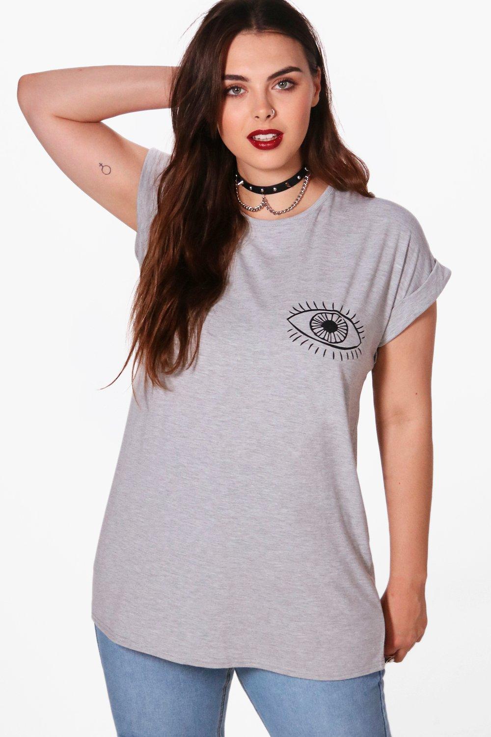 boohoo curve t shirts