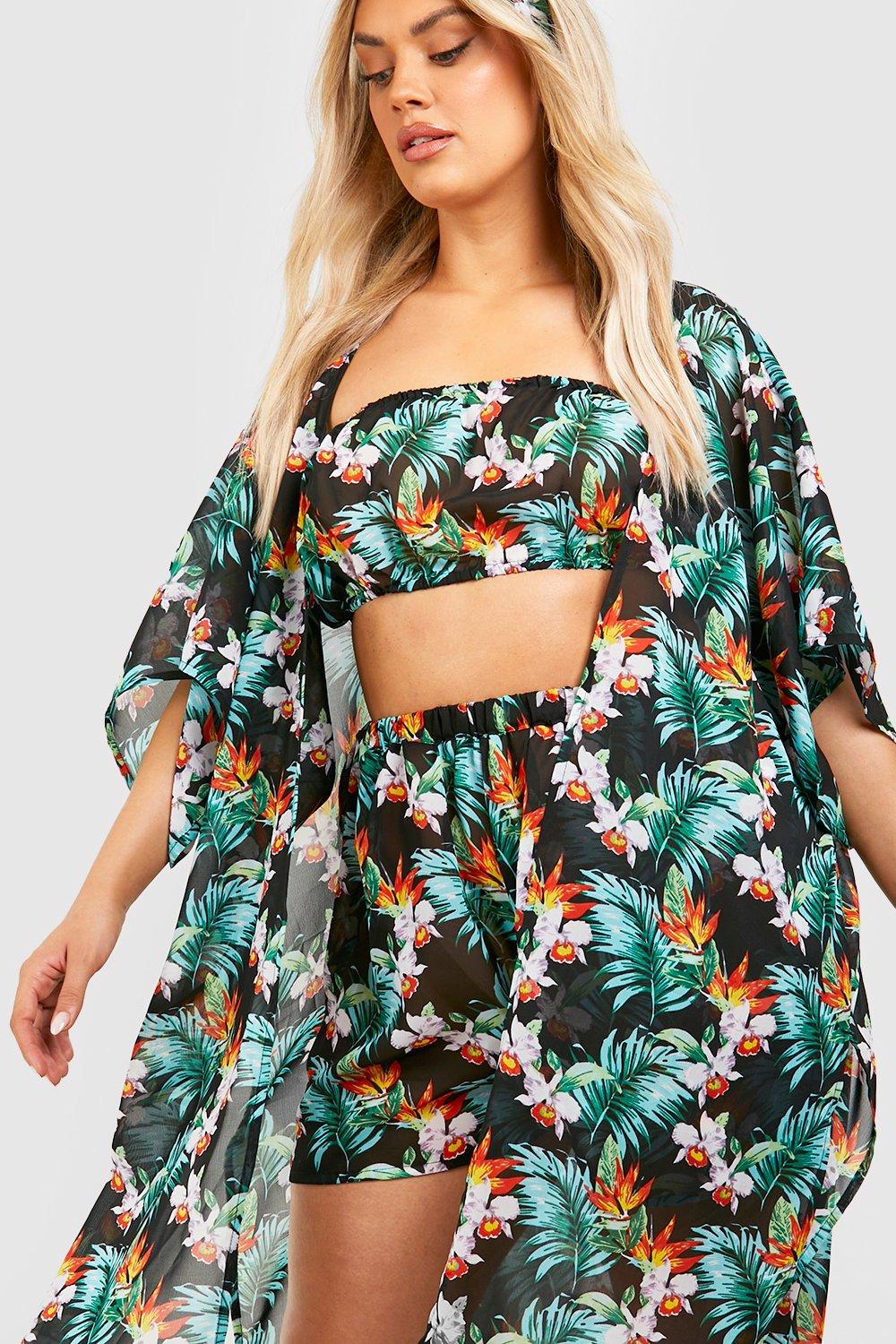 

Plus Laura 4 Piece Beach Co-Ord Set, Несколько цветов