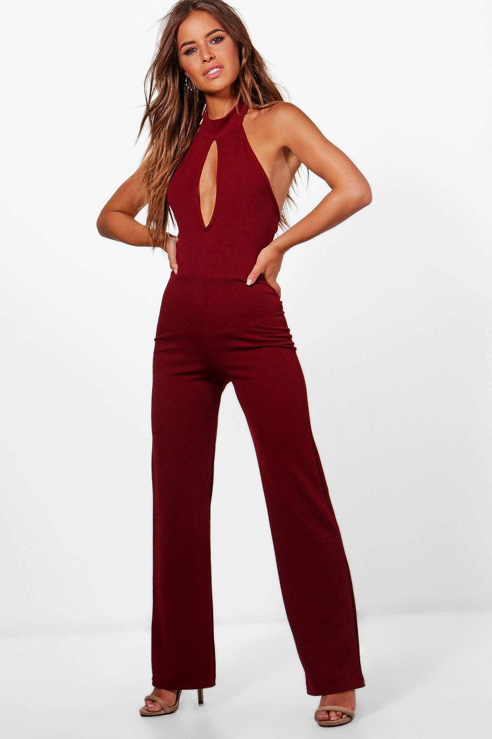 burgundy jumpsuit petite