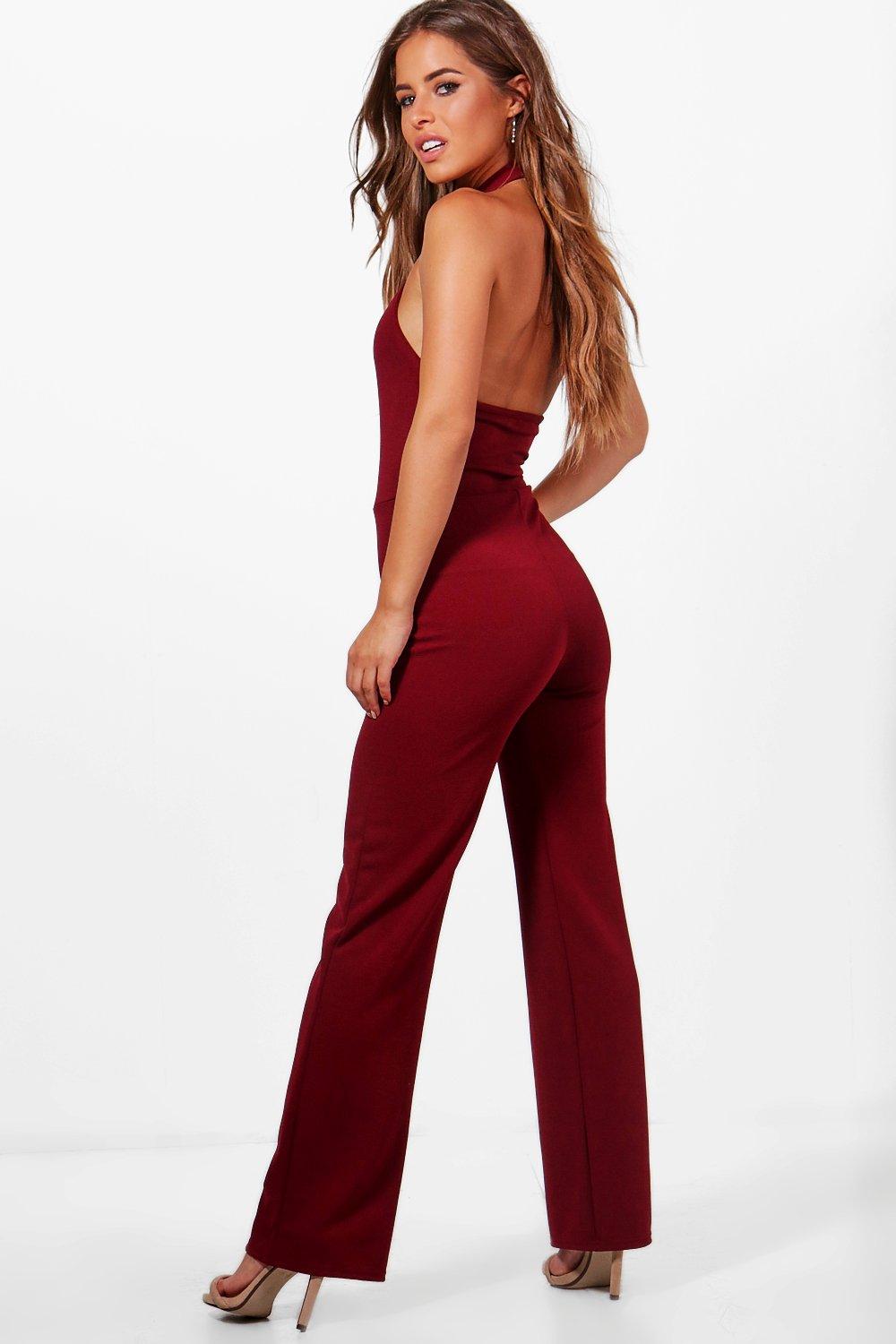 burgundy jumpsuit petite