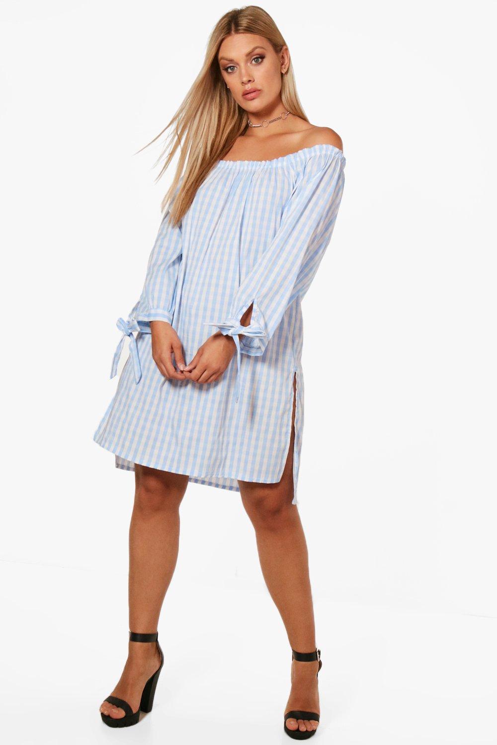 gingham dress boohoo
