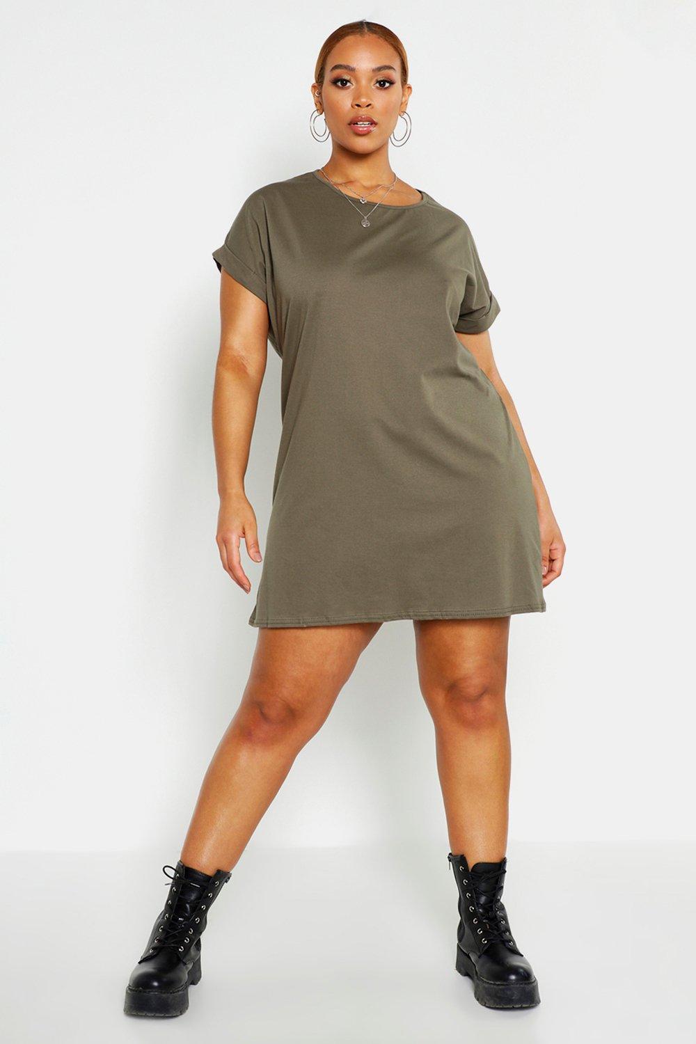 plus oversized shirt dress