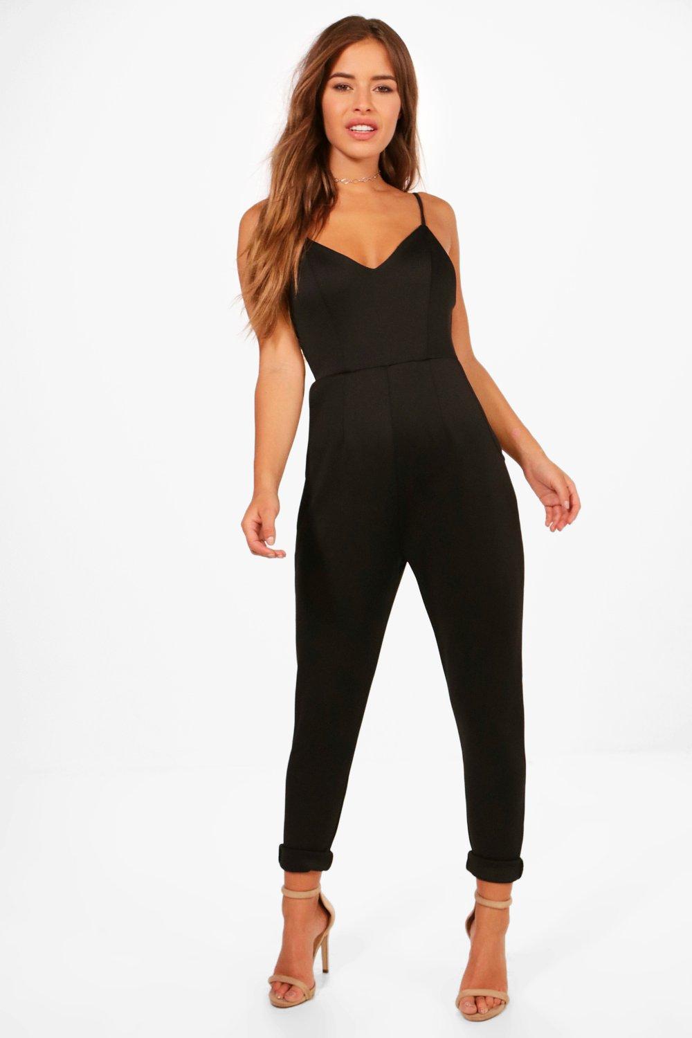 boohoo black jumpsuit