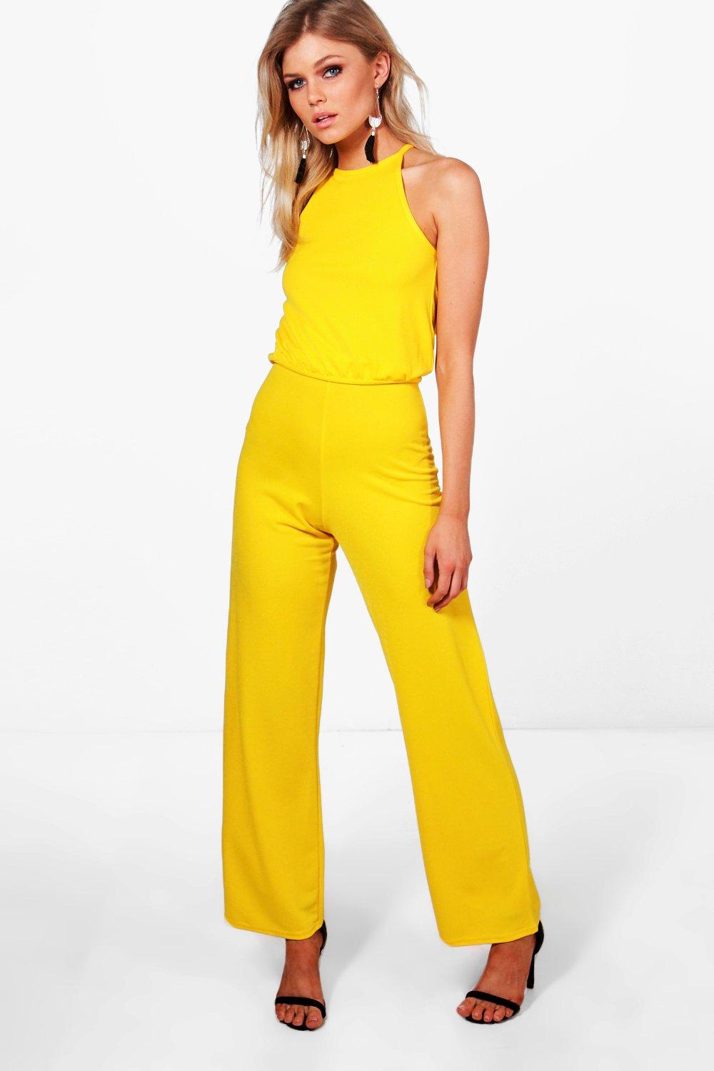 high neck sleeveless jumpsuit