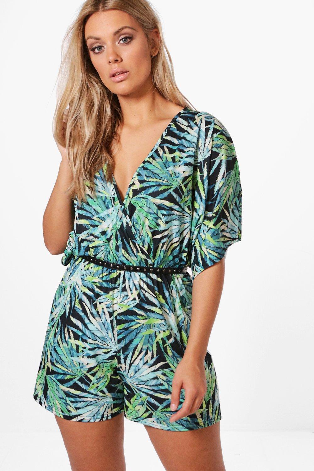 boohoo plus playsuit