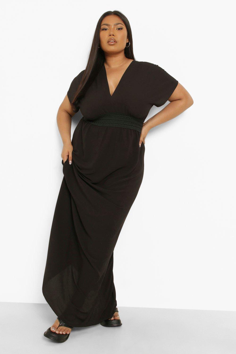 boohoo black prom dress