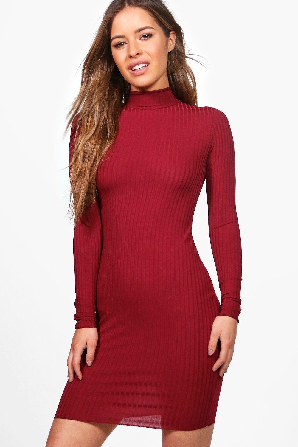 boohoo ribbed dress