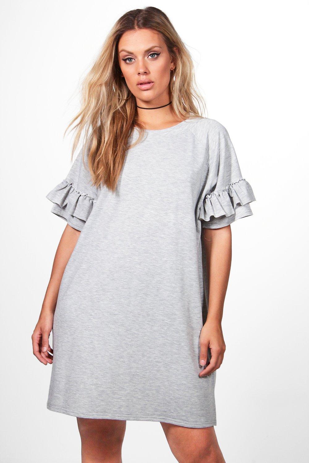 boohoo plus t shirt dress