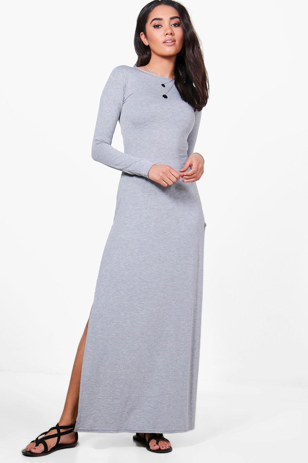 long sleeve petite maxi dress uk