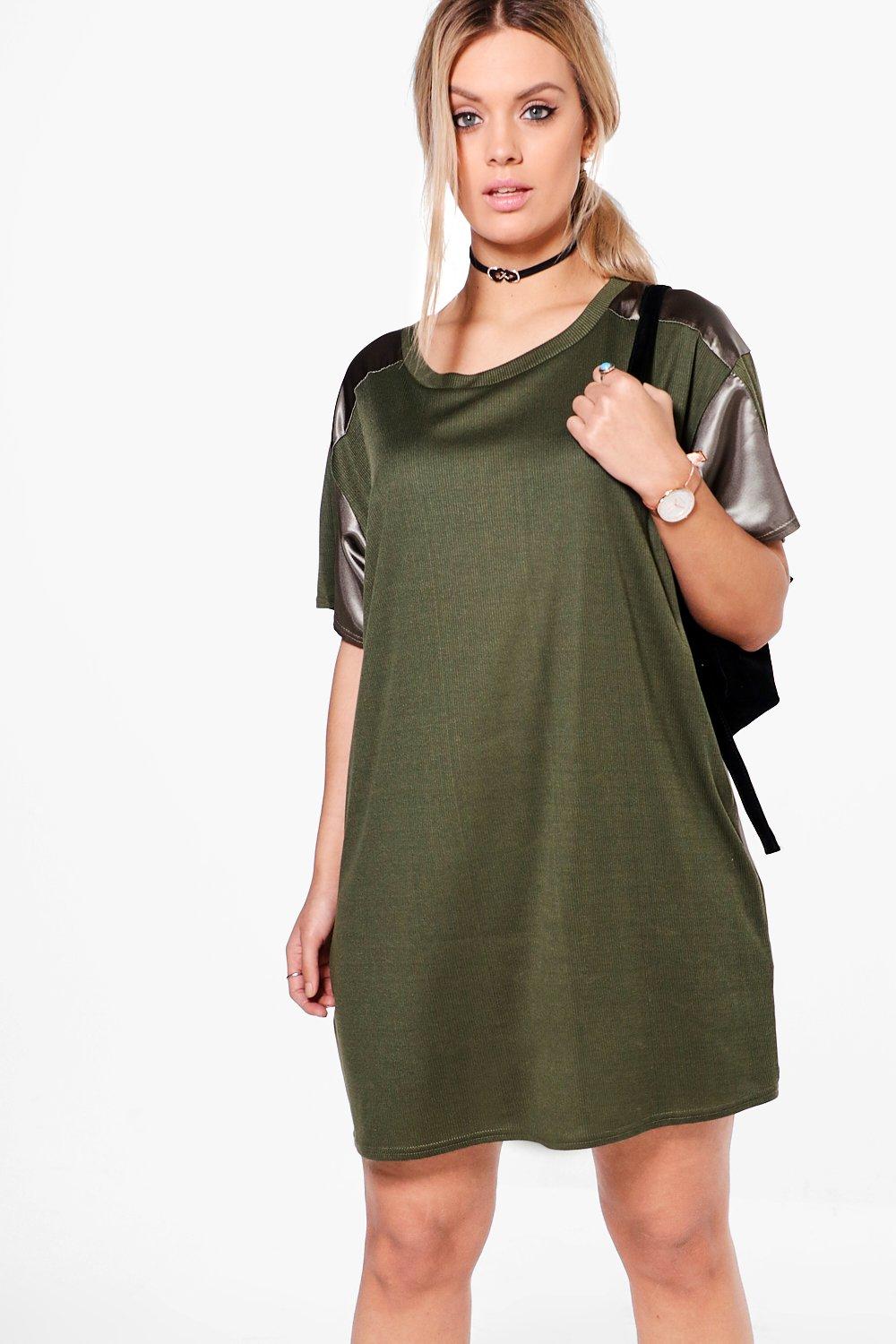 satin t shirt dress