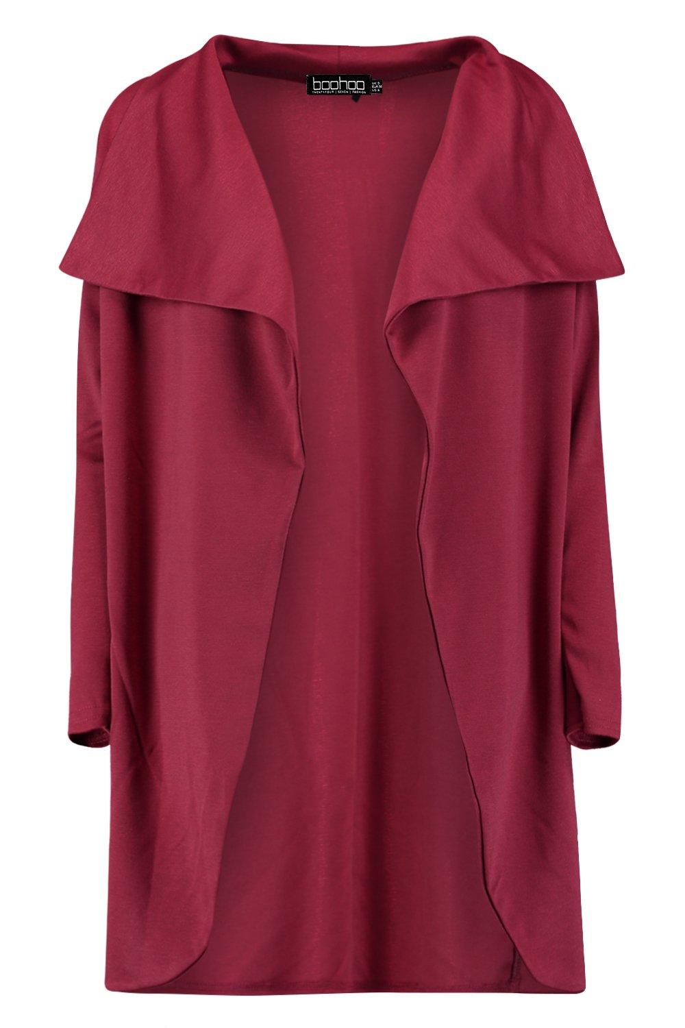 

Жакет Duster из трикотажа понте с запахом спереди Petite, Винный