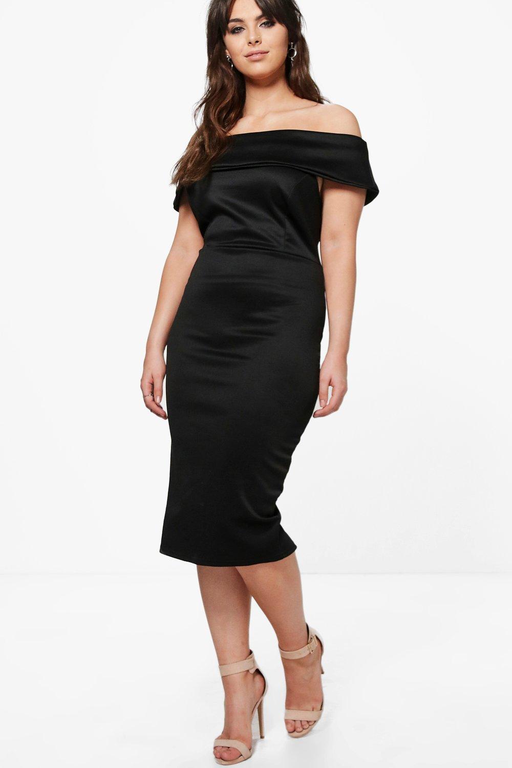 Boohoo Womens Plus Size Millie Double Layer Midi Dress | eBay