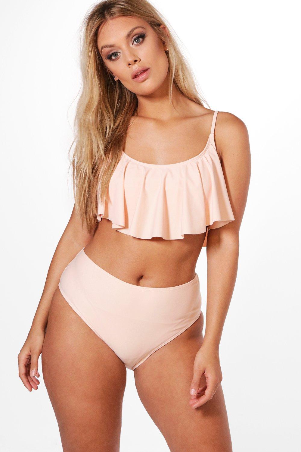 pink frill bikini