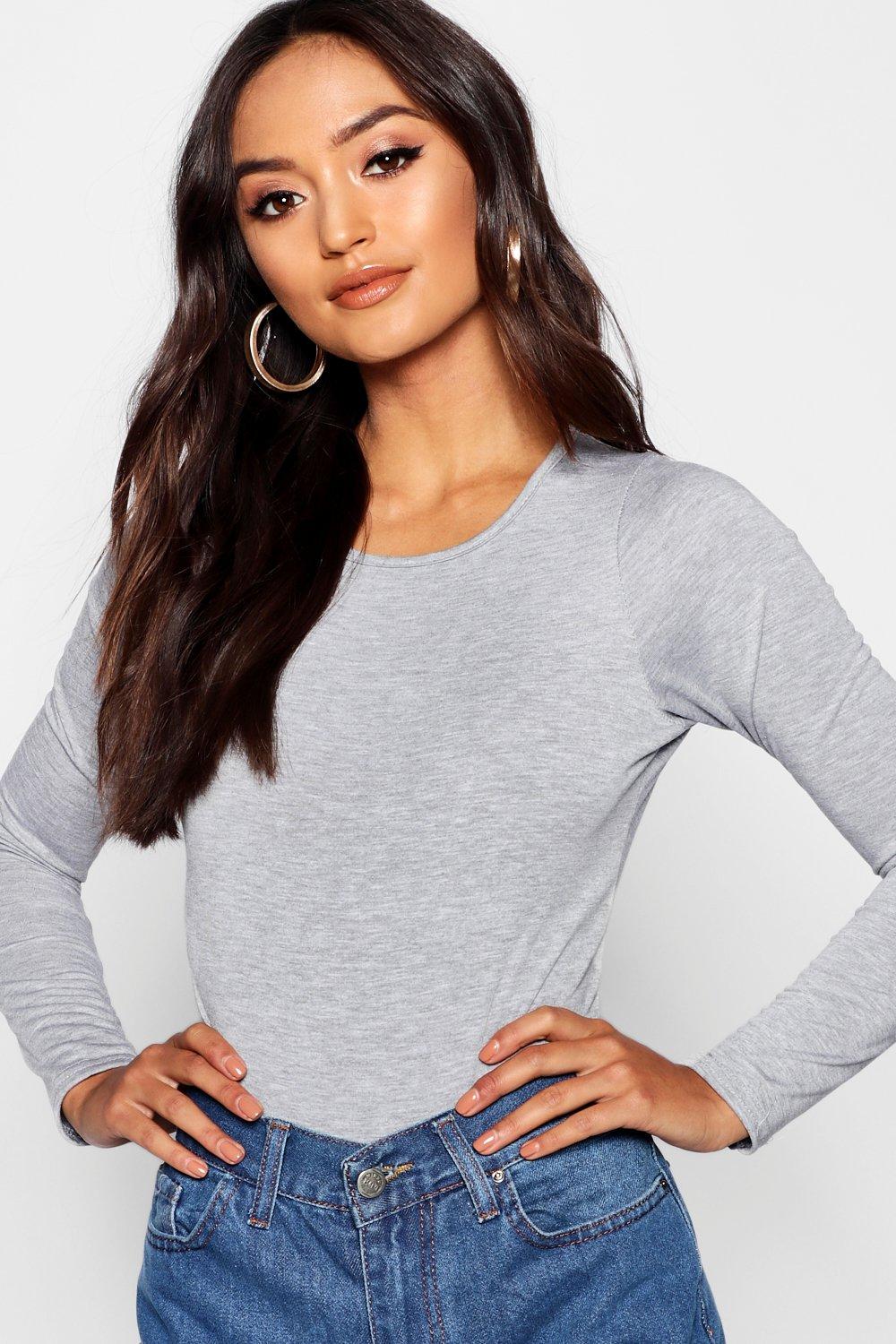 boohoo long sleeve bodysuit