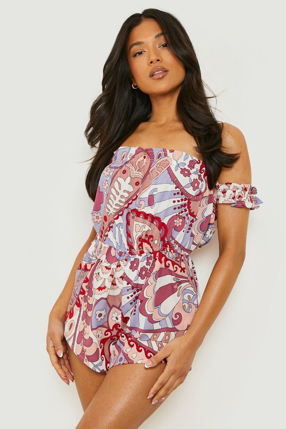 off the shoulder playsuit