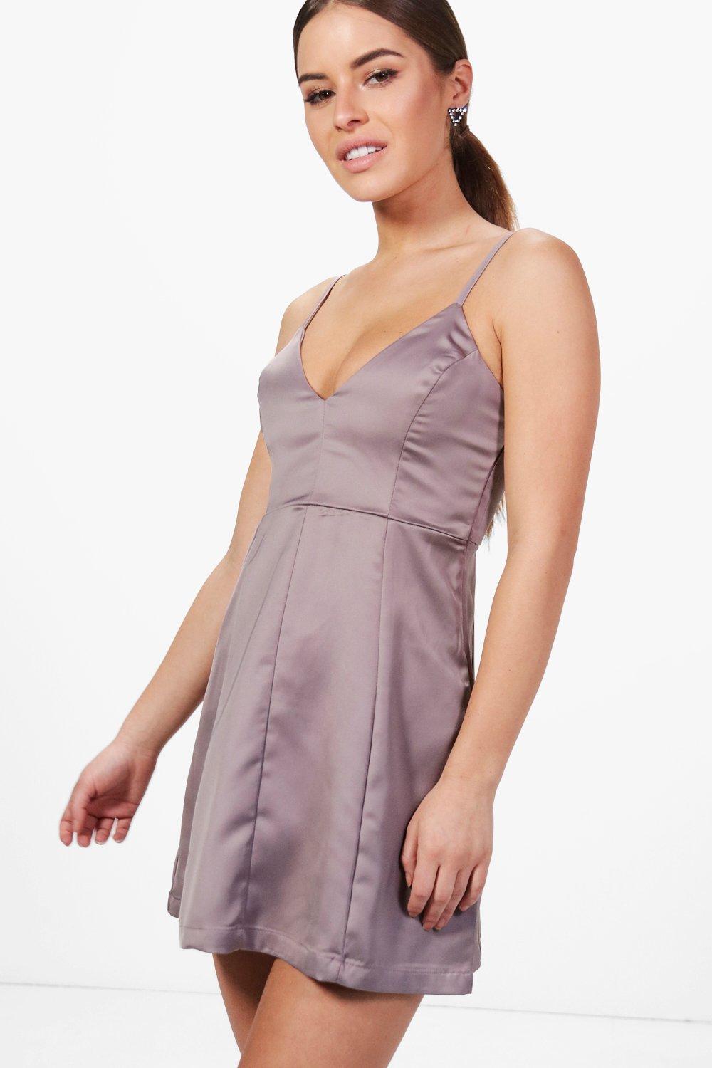 Satin Skater Dress