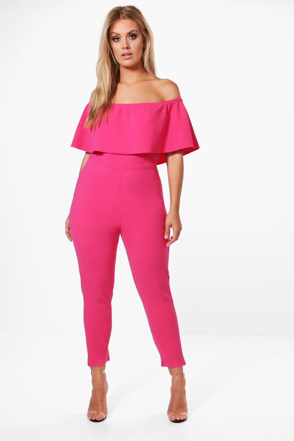 boohoo ruffle jumpsuit