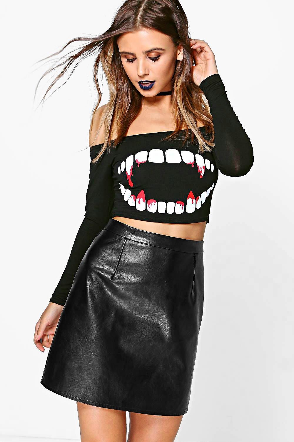 

Petite Teeth Укороченный Halloween Emma с принтом, Черный