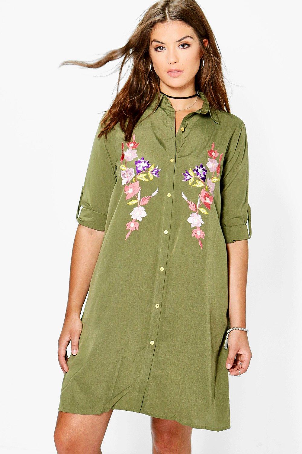boohoo midi shirt dress