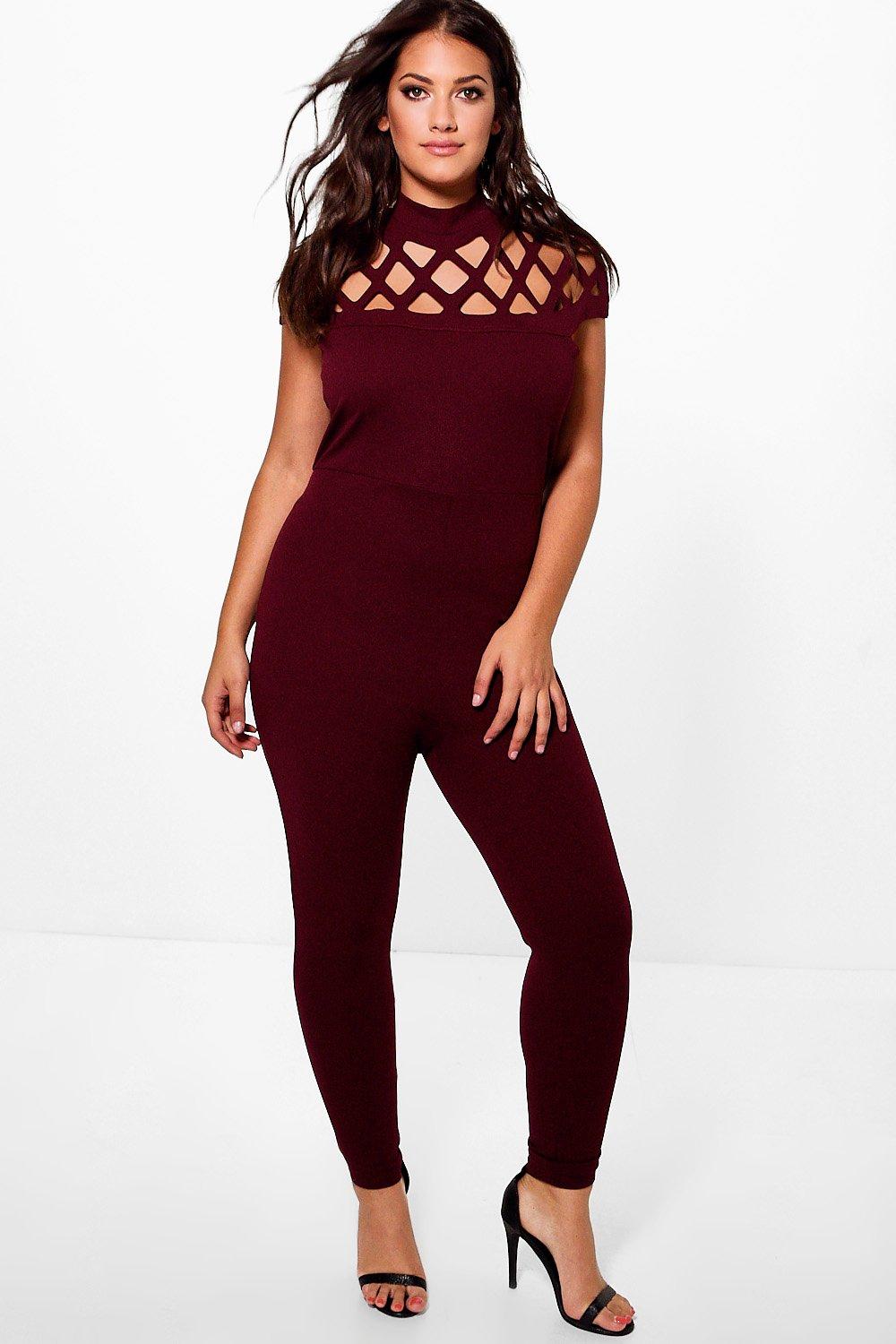 plus size skinny leg jumpsuit