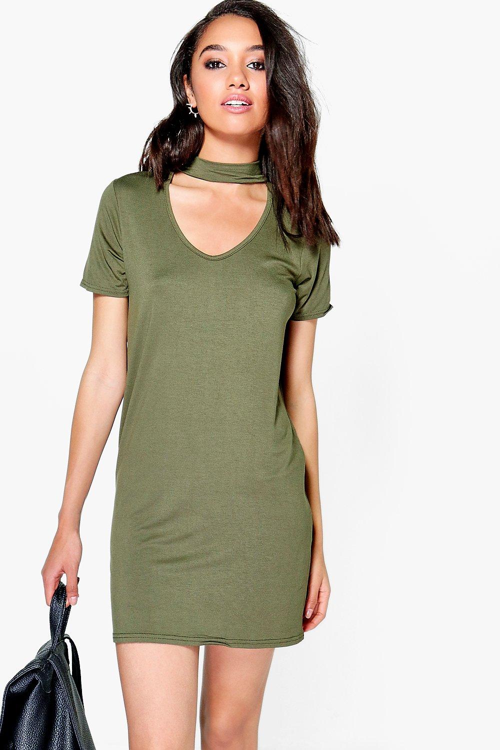 boohoo choker dress