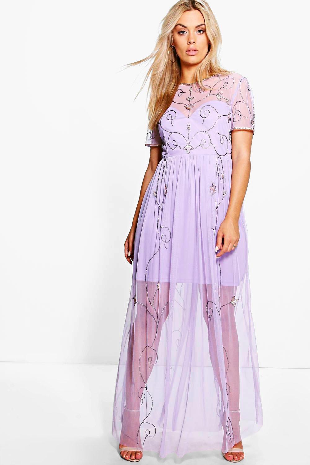 boohoo embellished maxi dress