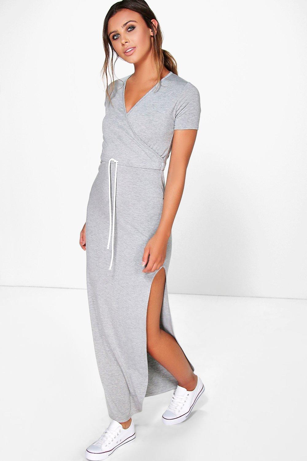 marl wrap dress