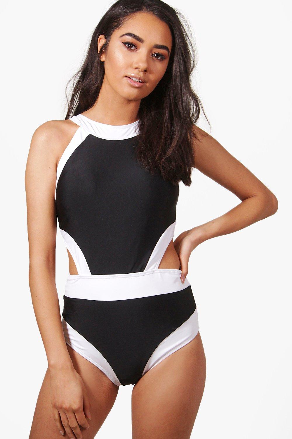 boohoo black swimsuit