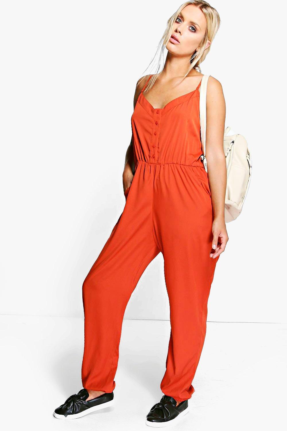orange jumpsuit boohoo