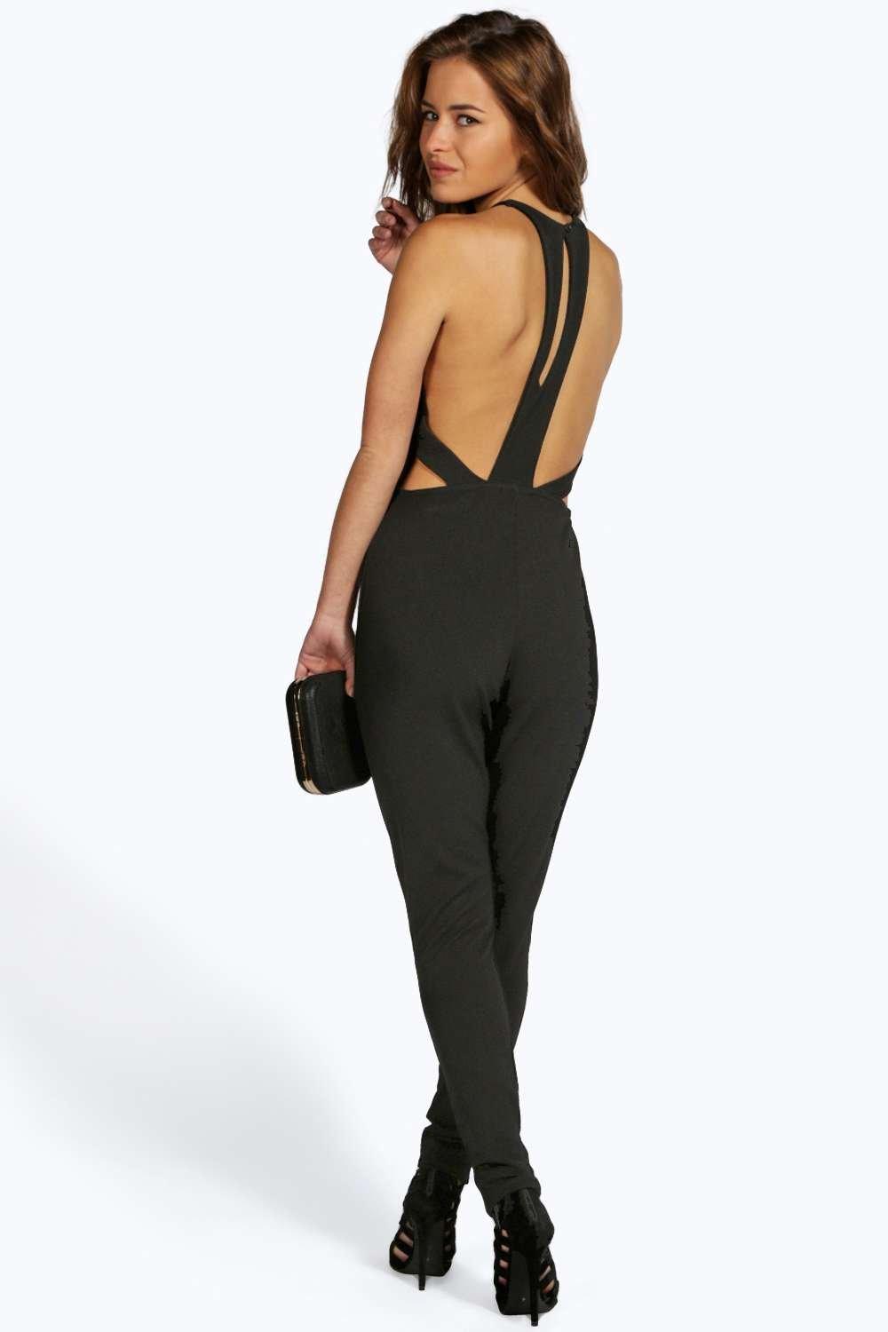 black one shoulder jumpsuit