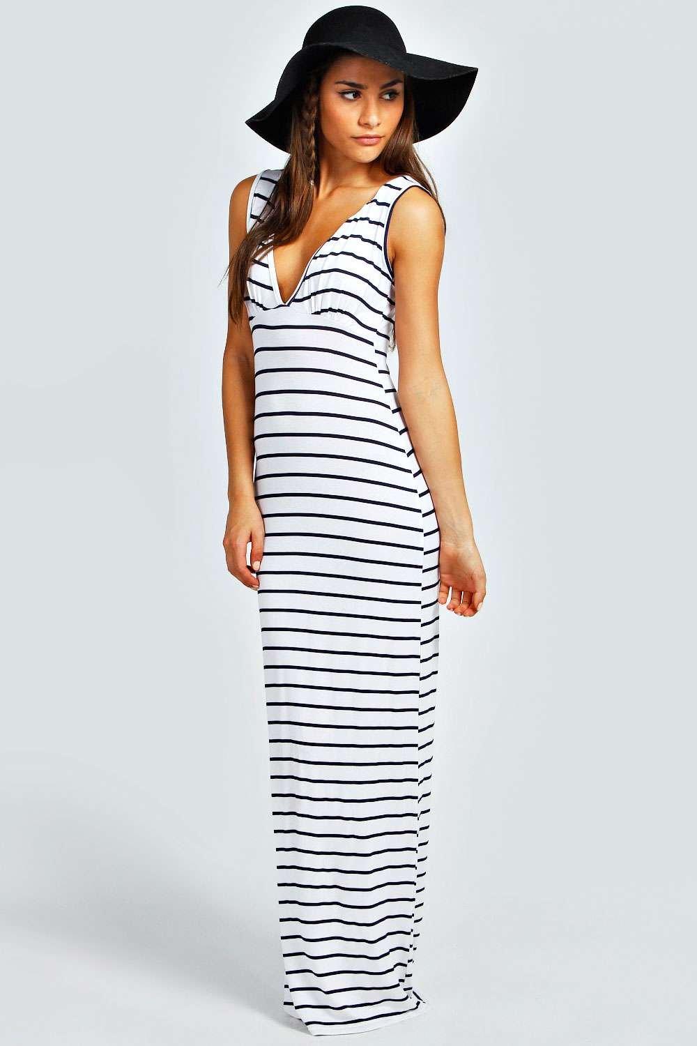 white jersey maxi dress