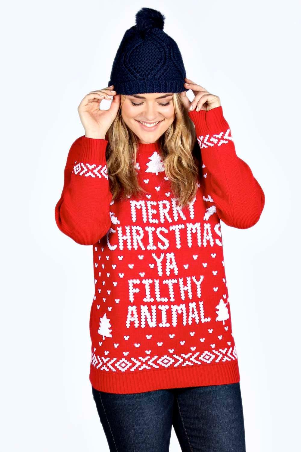 animal christmas jumper