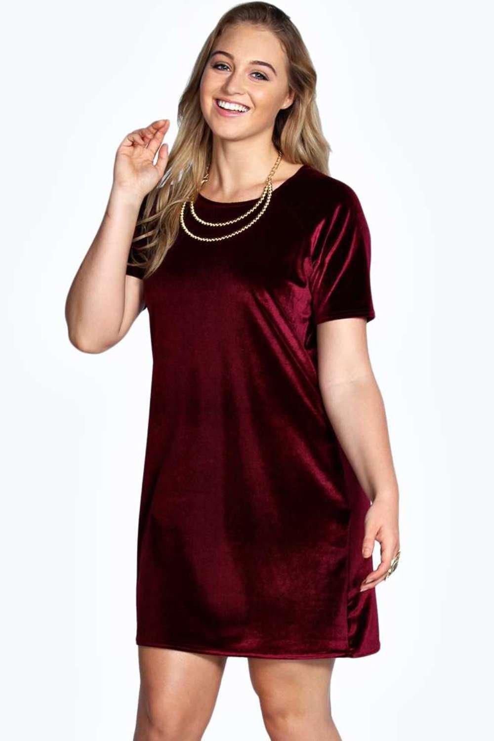 velvet shift dress