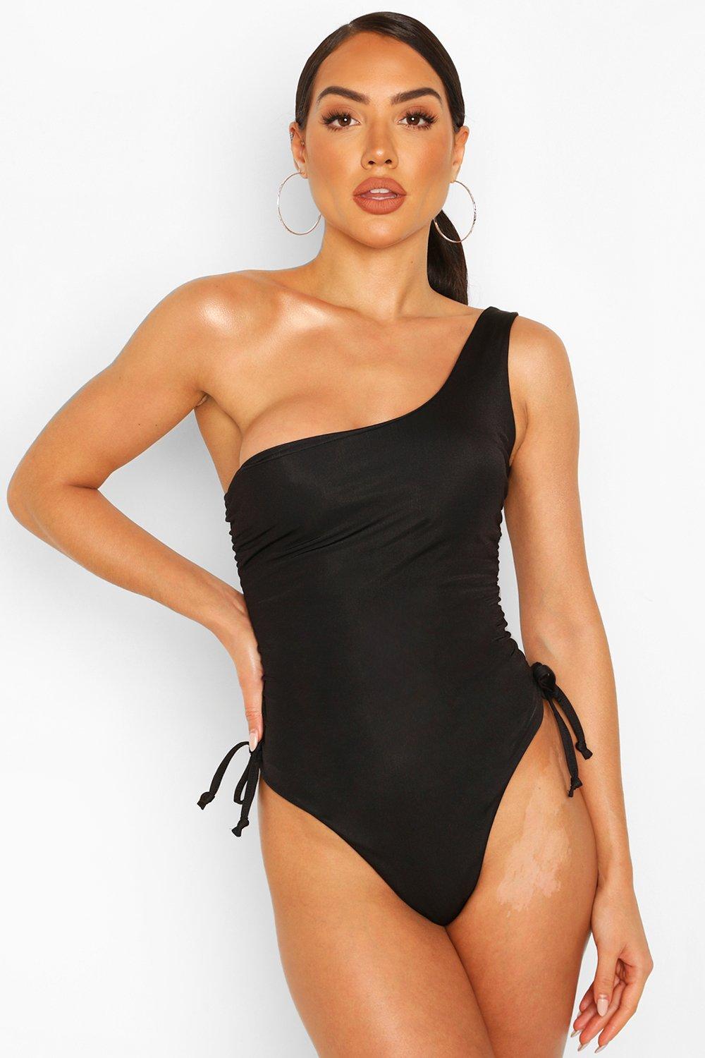 ruched side swimsuit