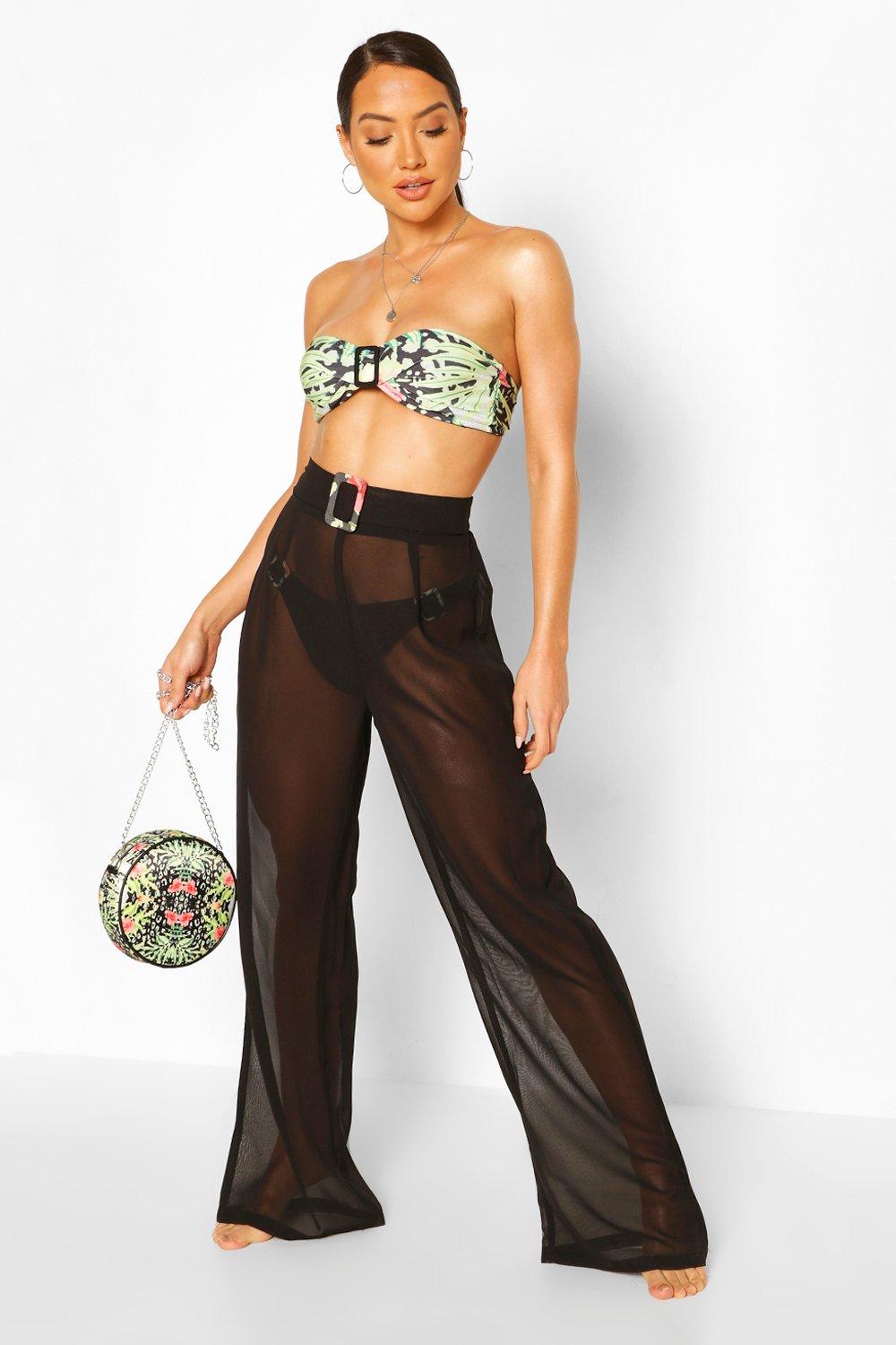 black beach trousers