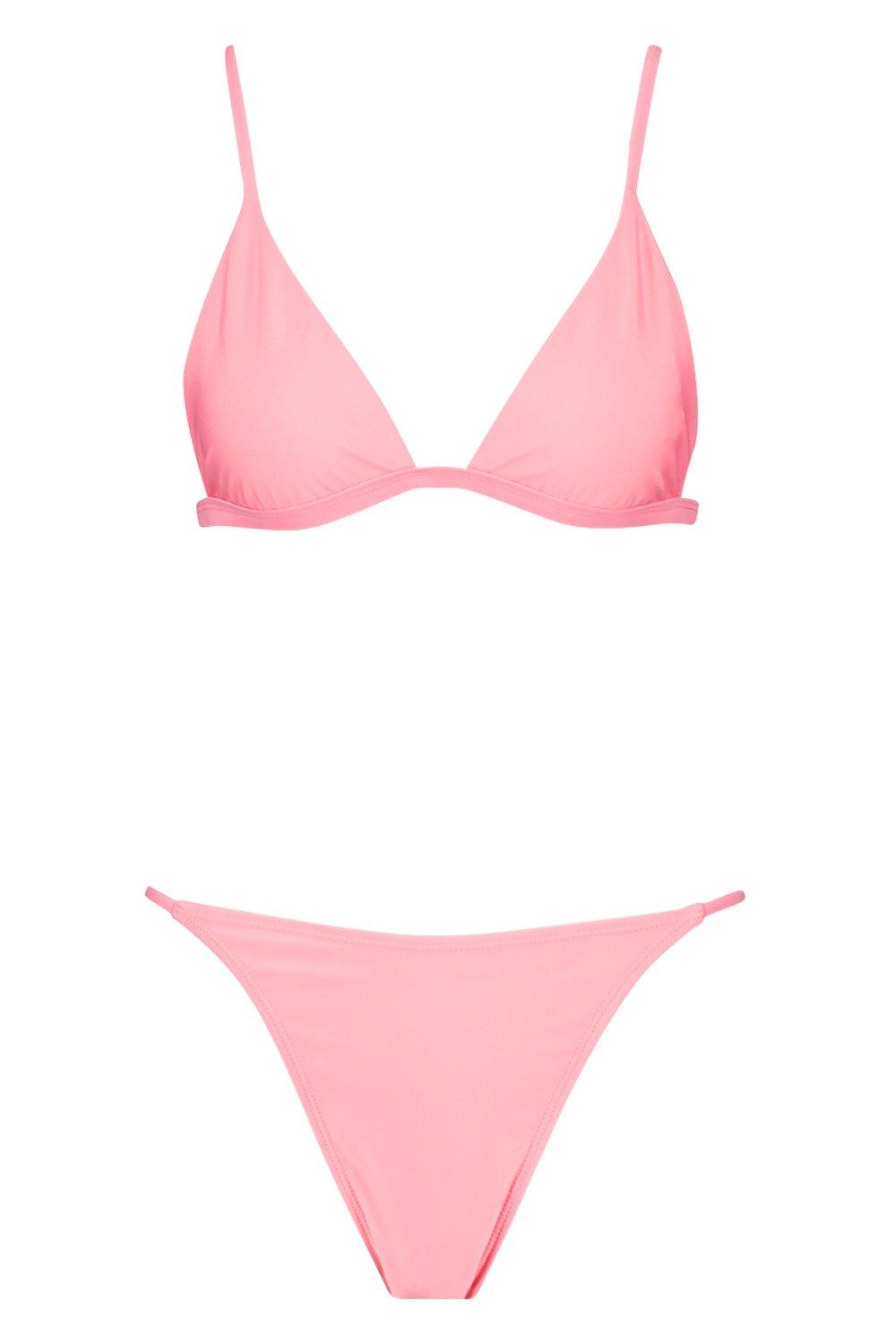 

Бикини с миниатюрными треугольными чашечками, Pink