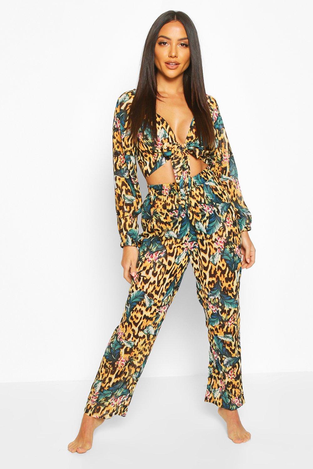 tie front cutout jumpsuit