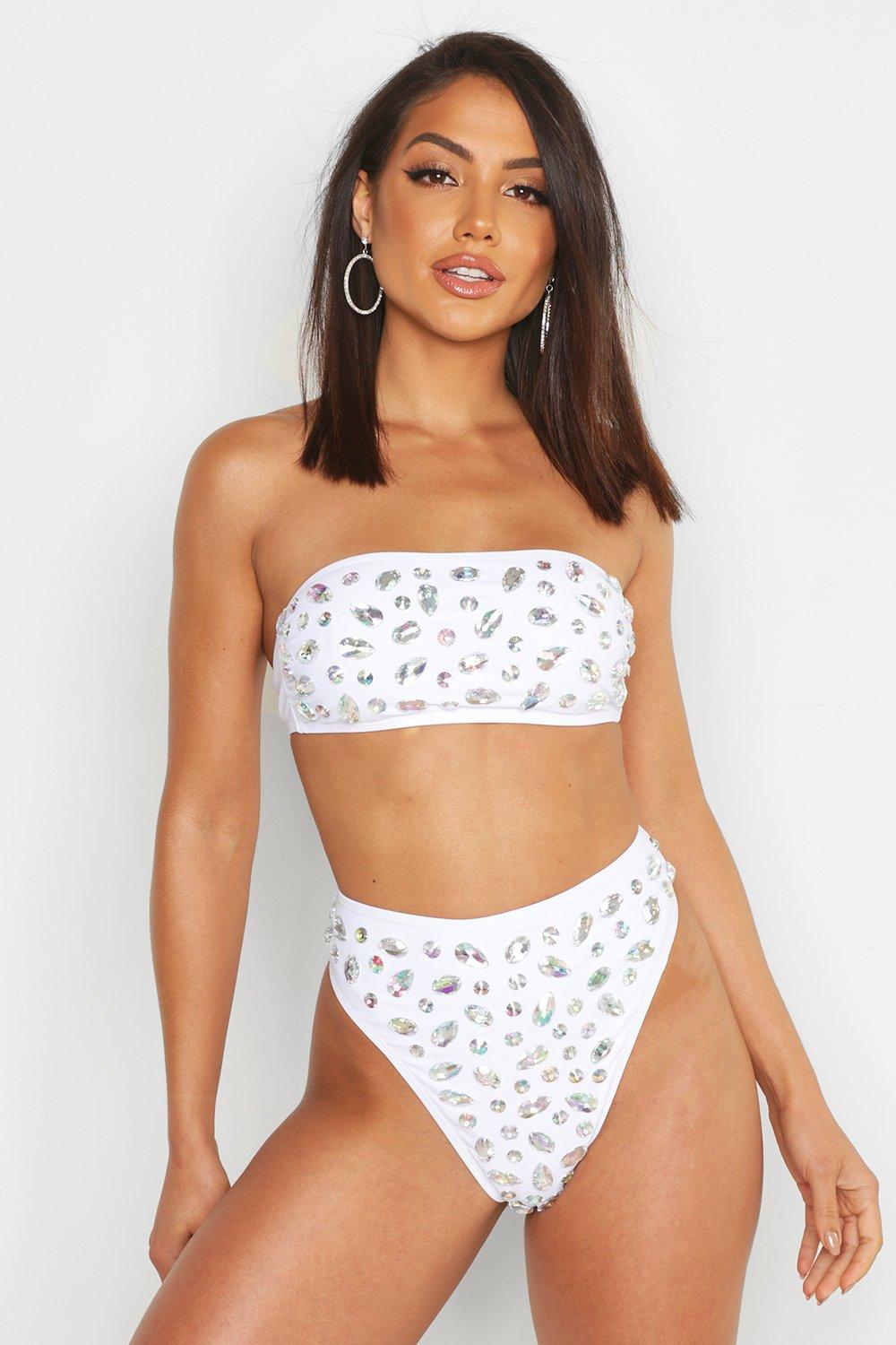 high waisted bikini boohoo