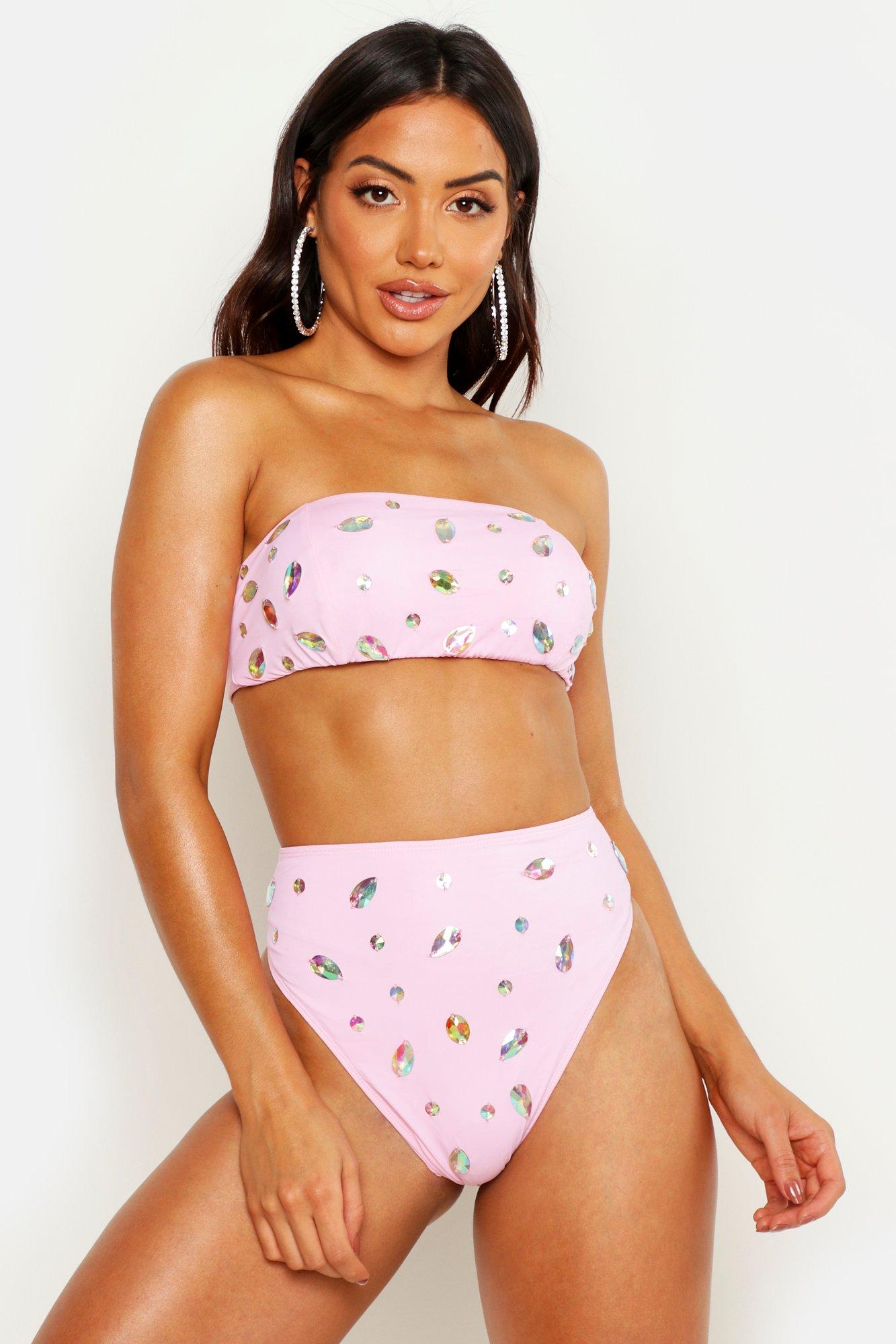 high waisted bikini boohoo