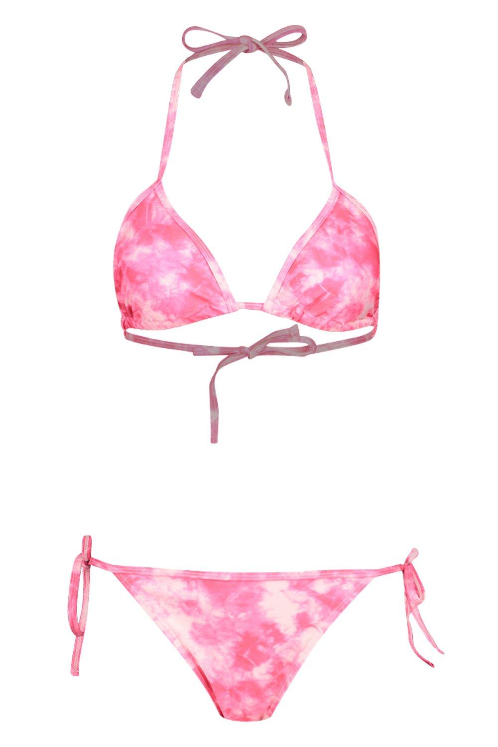 tie dye triangle bikini