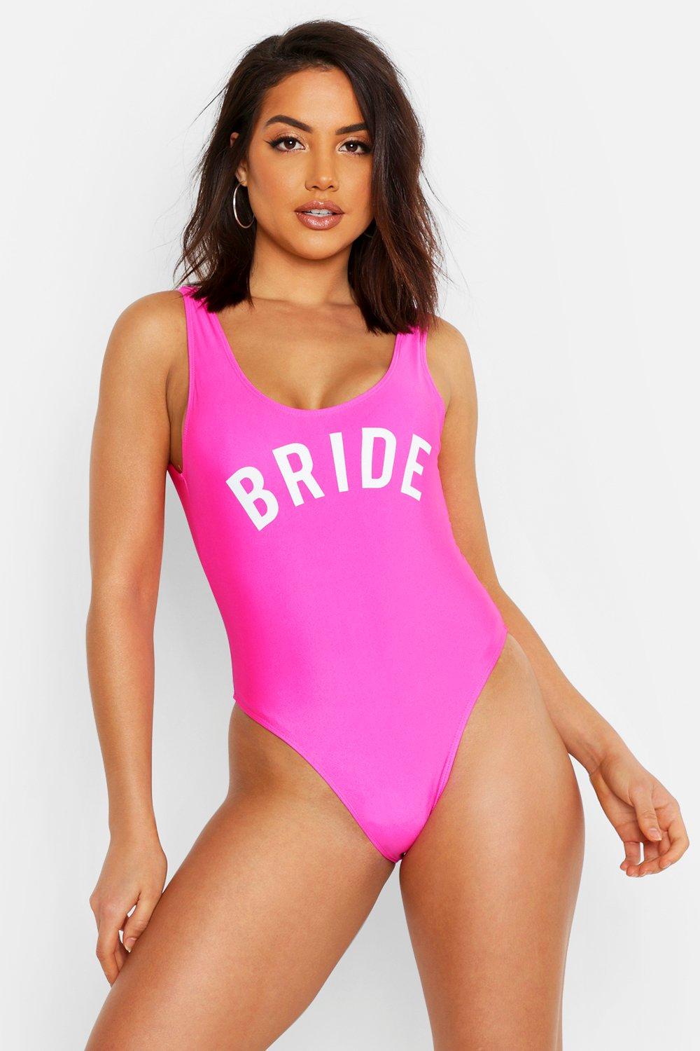 pink bride swimsuit