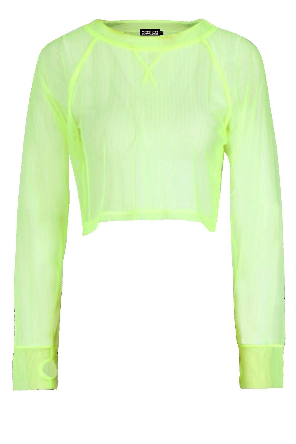 

Спортивный неоновый топ Fit с сеткой, Lime